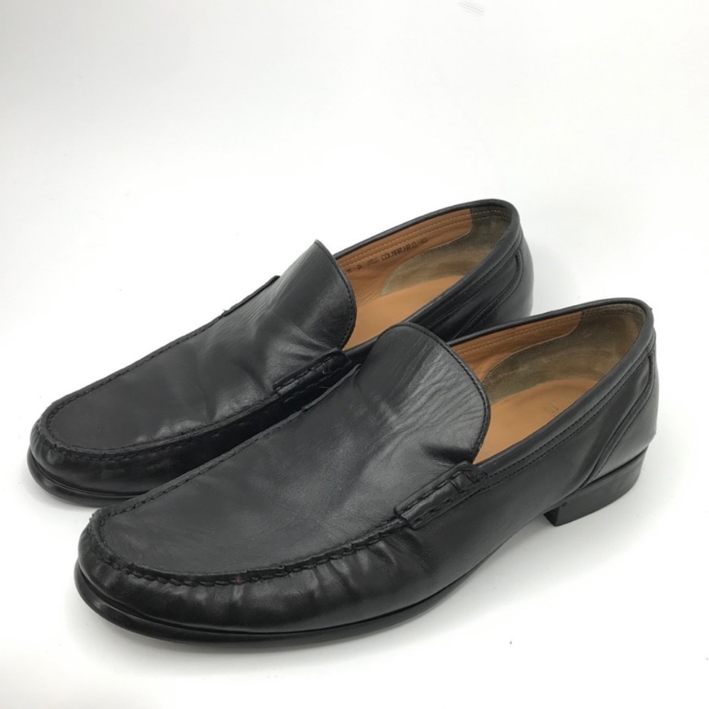 Bally Men's Black Leather Loafers Slip On Classic